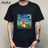 Shiba Inu Japanese Printed Funny Men/Women Tshirt Anime Shirt Oversized Clothes O-Neck Funny T Shirts for Men Tops Tees 2021