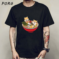 Shiba Inu Japanese Printed Funny Men/Women Tshirt Anime Shirt Oversized Clothes O-Neck Funny T Shirts for Men Tops Tees 2021