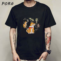Shiba Inu Japanese Printed Funny Men/Women Tshirt Anime Shirt Oversized Clothes O-Neck Funny T Shirts for Men Tops Tees 2021
