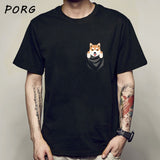 Shiba Inu Japanese Printed Funny Men/Women Tshirt Anime Shirt Oversized Clothes O-Neck Funny T Shirts for Men Tops Tees 2021