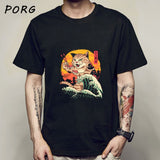 Shiba Inu Japanese Printed Funny Men/Women Tshirt Anime Shirt Oversized Clothes O-Neck Funny T Shirts for Men Tops Tees 2021