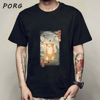 Shiba Inu Japanese Printed Funny Men/Women Tshirt Anime Shirt Oversized Clothes O-Neck Funny T Shirts for Men Tops Tees 2021