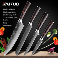 XITUO Kitchen Chef Knives Set High Carbon Stainless Steel Sharp Boning Steak Knife Slicing Santoku Chef knife Cooking Tool