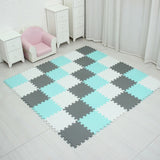 mei qi cool baby EVA Foam Play Puzzle Mat for kids Interlocking Exercise Tiles Floor Carpet Rug,Each 29X29X0.8cm playmat
