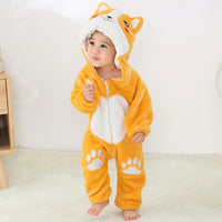 Baby Cartoon Romper Newborn Hooded Infant Clothing Boy Girl Pajamas Animal Onesie Jumpsuit Unicorn Costume Flannel Baby Rompers