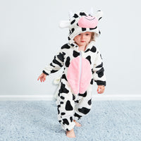 Baby Cartoon Romper Newborn Hooded Infant Clothing Boy Girl Pajamas Animal Onesie Jumpsuit Unicorn Costume Flannel Baby Rompers