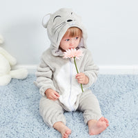Baby Cartoon Romper Newborn Hooded Infant Clothing Boy Girl Pajamas Animal Onesie Jumpsuit Unicorn Costume Flannel Baby Rompers