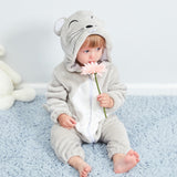 Baby Cartoon Romper Newborn Hooded Infant Clothing Boy Girl Pajamas Animal Onesie Jumpsuit Unicorn Costume Flannel Baby Rompers