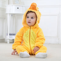 Baby Cartoon Romper Newborn Hooded Infant Clothing Boy Girl Pajamas Animal Onesie Jumpsuit Unicorn Costume Flannel Baby Rompers