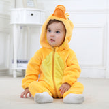 Baby Cartoon Romper Newborn Hooded Infant Clothing Boy Girl Pajamas Animal Onesie Jumpsuit Unicorn Costume Flannel Baby Rompers