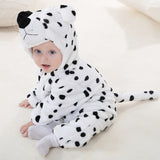 Baby Cartoon Romper Newborn Hooded Infant Clothing Boy Girl Pajamas Animal Onesie Jumpsuit Unicorn Costume Flannel Baby Rompers