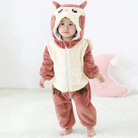 Baby Cartoon Romper Newborn Hooded Infant Clothing Boy Girl Pajamas Animal Onesie Jumpsuit Unicorn Costume Flannel Baby Rompers