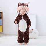 Baby Cartoon Romper Newborn Hooded Infant Clothing Boy Girl Pajamas Animal Onesie Jumpsuit Unicorn Costume Flannel Baby Rompers