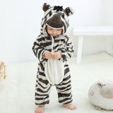 Baby Cartoon Romper Newborn Hooded Infant Clothing Boy Girl Pajamas Animal Onesie Jumpsuit Unicorn Costume Flannel Baby Rompers