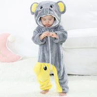 Baby Cartoon Romper Newborn Hooded Infant Clothing Boy Girl Pajamas Animal Onesie Jumpsuit Unicorn Costume Flannel Baby Rompers
