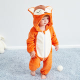 Baby Cartoon Romper Newborn Hooded Infant Clothing Boy Girl Pajamas Animal Onesie Jumpsuit Unicorn Costume Flannel Baby Rompers