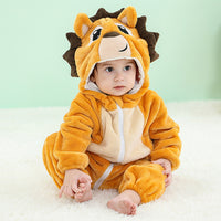 Baby Cartoon Romper Newborn Hooded Infant Clothing Boy Girl Pajamas Animal Onesie Jumpsuit Unicorn Costume Flannel Baby Rompers