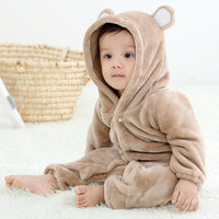 Baby Cartoon Romper Newborn Hooded Infant Clothing Boy Girl Pajamas Animal Onesie Jumpsuit Unicorn Costume Flannel Baby Rompers