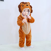 Baby Cartoon Romper Newborn Hooded Infant Clothing Boy Girl Pajamas Animal Onesie Jumpsuit Unicorn Costume Flannel Baby Rompers