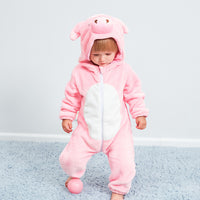 Baby Cartoon Romper Newborn Hooded Infant Clothing Boy Girl Pajamas Animal Onesie Jumpsuit Unicorn Costume Flannel Baby Rompers