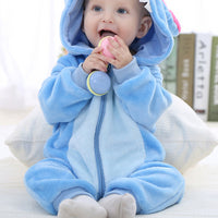 Baby Cartoon Romper Newborn Hooded Infant Clothing Boy Girl Pajamas Animal Onesie Jumpsuit Unicorn Costume Flannel Baby Rompers