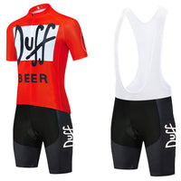 Team Duff Cycling Jersey Bike Maillot Shorts Set MTB Ropa Ciclismo 20D Men Bicycle Pants Clothing