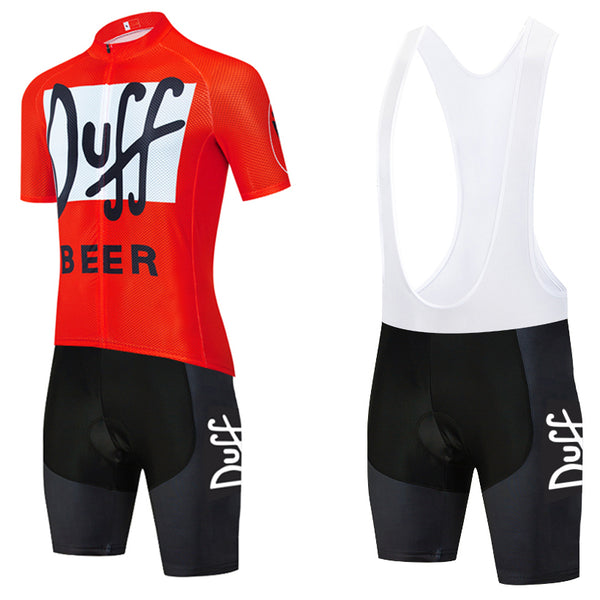 Team Duff Cycling Jersey Bike Maillot Shorts Set MTB Ropa Ciclismo 20D Men Bicycle Pants Clothing