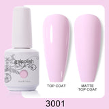 Clou Beaute 64 Colors Gel Nail Polish White Gel Polish UV Nail Base Top Matte Gel Soak Off UV Varnish Gel Paint 15ml Nail Art
