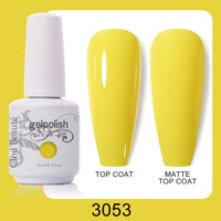 Clou Beaute 64 Colors Gel Nail Polish White Gel Polish UV Nail Base Top Matte Gel Soak Off UV Varnish Gel Paint 15ml Nail Art