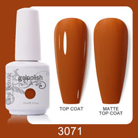 Clou Beaute 64 Colors Gel Nail Polish White Gel Polish UV Nail Base Top Matte Gel Soak Off UV Varnish Gel Paint 15ml Nail Art