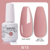 Clou Beaute 64 Colors Gel Nail Polish White Gel Polish UV Nail Base Top Matte Gel Soak Off UV Varnish Gel Paint 15ml Nail Art
