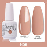 Clou Beaute 64 Colors Gel Nail Polish White Gel Polish UV Nail Base Top Matte Gel Soak Off UV Varnish Gel Paint 15ml Nail Art