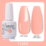 Clou Beaute 64 Colors Gel Nail Polish White Gel Polish UV Nail Base Top Matte Gel Soak Off UV Varnish Gel Paint 15ml Nail Art