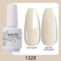Clou Beaute 64 Colors Gel Nail Polish White Gel Polish UV Nail Base Top Matte Gel Soak Off UV Varnish Gel Paint 15ml Nail Art