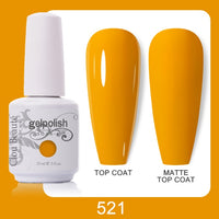 Clou Beaute 64 Colors Gel Nail Polish White Gel Polish UV Nail Base Top Matte Gel Soak Off UV Varnish Gel Paint 15ml Nail Art