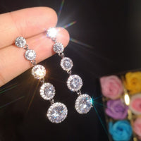 2022 New Trendy Trends Fashion Blue Silver Color Halloween Long Hanging Drop Earing Dangle Earrings for Women Jewellery Z6