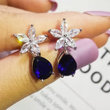 2022 New Trendy Trends Fashion Blue Silver Color Halloween Long Hanging Drop Earing Dangle Earrings for Women Jewellery Z6