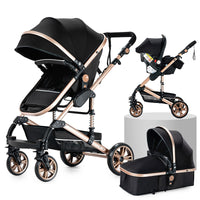 Poussette Stroller 3 in 1 Portable Travel Baby Carriage Folding Prams Aluminum Frame High Landscape Car for Newborn  Babyboomer