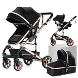 Poussette Stroller 3 in 1 Portable Travel Baby Carriage Folding Prams Aluminum Frame High Landscape Car for Newborn  Babyboomer