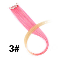 Alileader 18Inch Synthetic Curly Clip One In Hair Extensions Natural Long Hairpieces For Women Girl Pink Blue Colorful