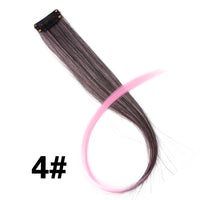 Alileader 18Inch Synthetic Curly Clip One In Hair Extensions Natural Long Hairpieces For Women Girl Pink Blue Colorful