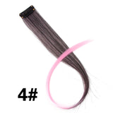 Alileader 18Inch Synthetic Curly Clip One In Hair Extensions Natural Long Hairpieces For Women Girl Pink Blue Colorful
