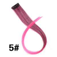 Alileader 18Inch Synthetic Curly Clip One In Hair Extensions Natural Long Hairpieces For Women Girl Pink Blue Colorful