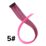 Alileader 18Inch Synthetic Curly Clip One In Hair Extensions Natural Long Hairpieces For Women Girl Pink Blue Colorful