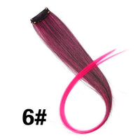 Alileader 18Inch Synthetic Curly Clip One In Hair Extensions Natural Long Hairpieces For Women Girl Pink Blue Colorful
