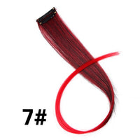 Alileader 18Inch Synthetic Curly Clip One In Hair Extensions Natural Long Hairpieces For Women Girl Pink Blue Colorful