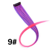 Alileader 18Inch Synthetic Curly Clip One In Hair Extensions Natural Long Hairpieces For Women Girl Pink Blue Colorful