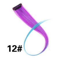 Alileader 18Inch Synthetic Curly Clip One In Hair Extensions Natural Long Hairpieces For Women Girl Pink Blue Colorful