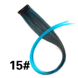 Alileader 18Inch Synthetic Curly Clip One In Hair Extensions Natural Long Hairpieces For Women Girl Pink Blue Colorful