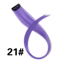 Alileader 18Inch Synthetic Curly Clip One In Hair Extensions Natural Long Hairpieces For Women Girl Pink Blue Colorful